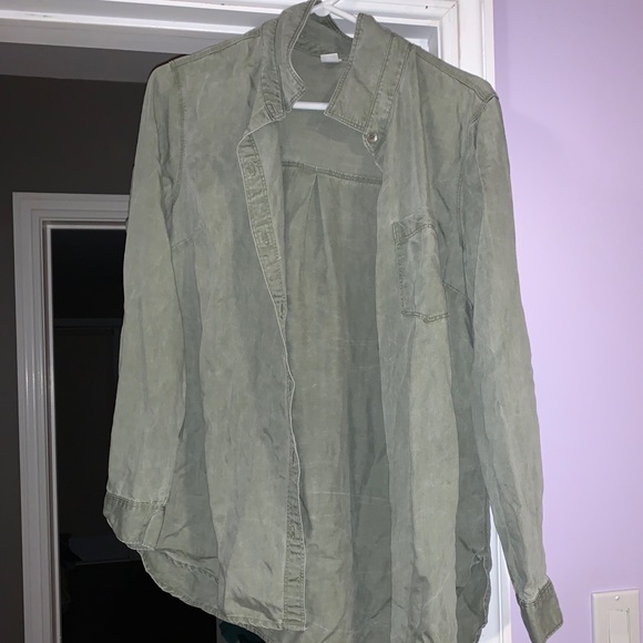 Green Old Navy Button Up - Picture 1 of 3